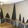 Internal painting with 2 pac finish – Sparkling Aluminium on the staircase and Black Diamond paint to Menzies Research Institute, Hobart, Tasmania.